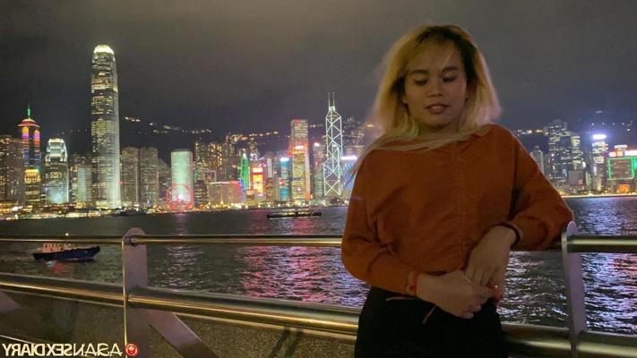 20P Skinny Asian babe Mia shows her creampied pussy after some POV sex