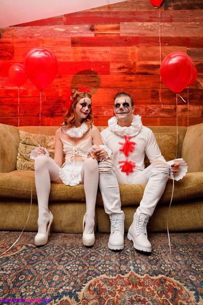 20P Sexy teen Scarlet Skies enjoys hardcore sex with her stepbrother on Halloween