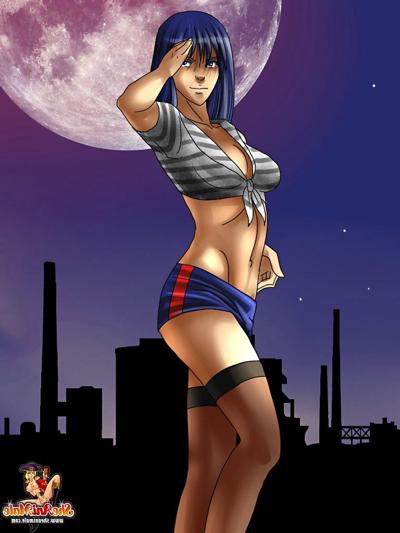 12P Hung anime city watcher & a hot shemale bareback each other until they cum