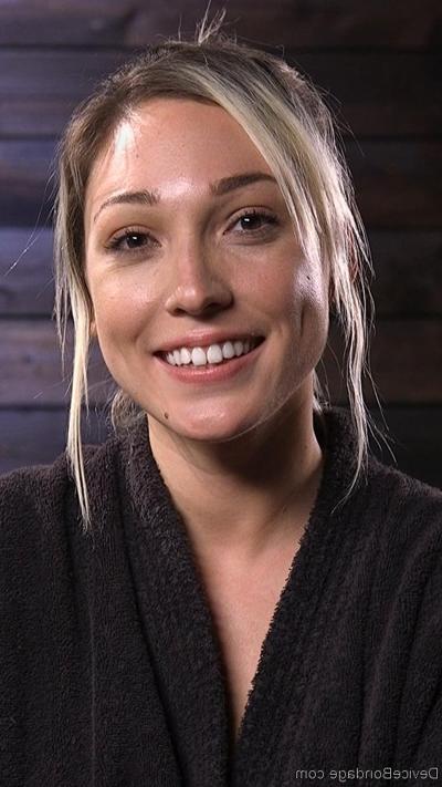16P Bound and ball-gagged blonde Lily LaBeau gets finger fucked & toyed