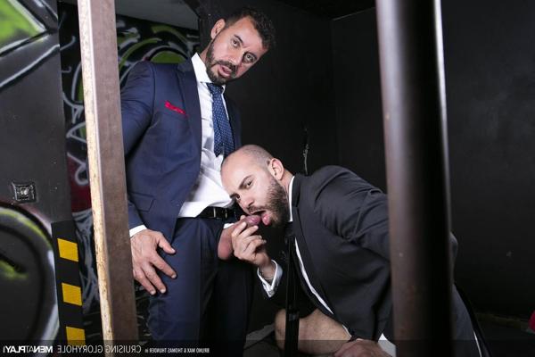 20P Kinky bearded gay guys Bruno Max and Thomas Thunder fuck hard in the basement