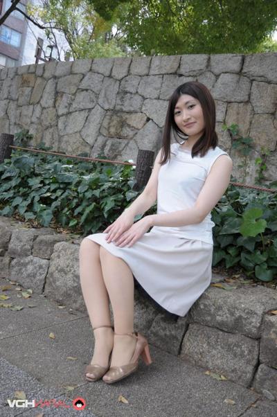 15P Pretty Japanese girl Shiori Moriya models outdoors for a non-nude shoot