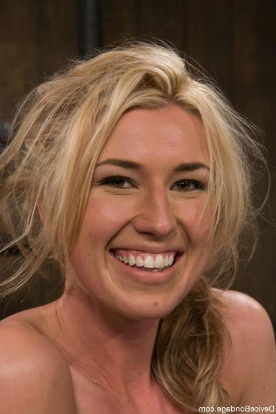 17P Beautiful blonde Mason bound and dominated with widely spread legs