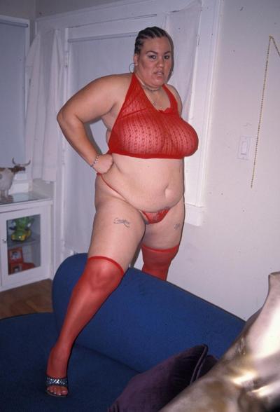 20P Fat nympho with dreads Alayna Davies rides a huge boner in red stockings