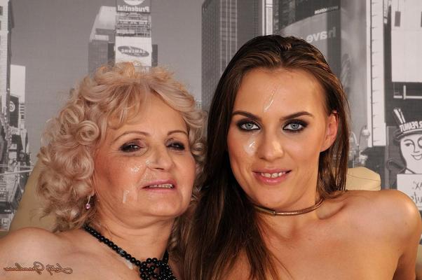 20P Hot granny Marianne gets involved in rough threesome with young teen couple
