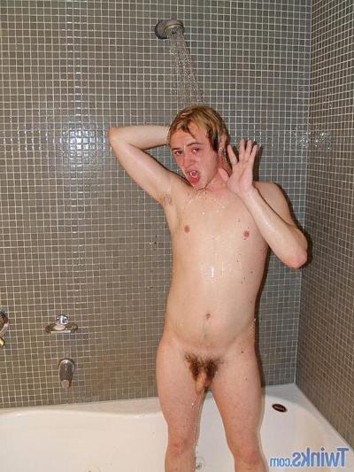 20P Good-looking twink Shayne H plays with his small dick in the bathroom