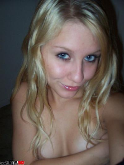 12P Blonde amateur Kylie takes mirror selfies while disrobing to her bra and thong