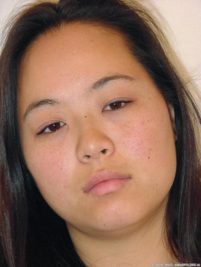 16P Brunette Asian amateur China unveiling hairy bush after stripping naked