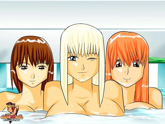 12P Animated sheamles with amazing curves fuck each other's buttholes under water