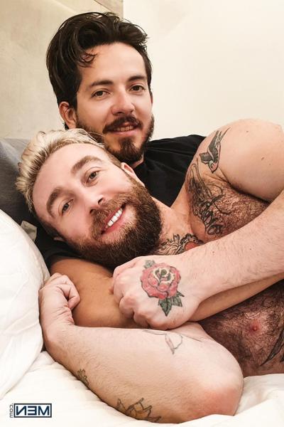 20P Blond gay Aitor Fornik gets his dick sucked by Manuel Scalco before anal sex