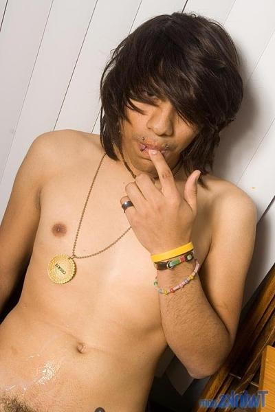 20P Emo twink with long hair Danny V stripping and playing with his dick