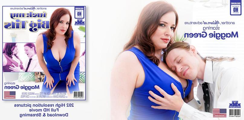 11P Overweight middle-aged redhead with big boobs Maggie Green bangs a big cock