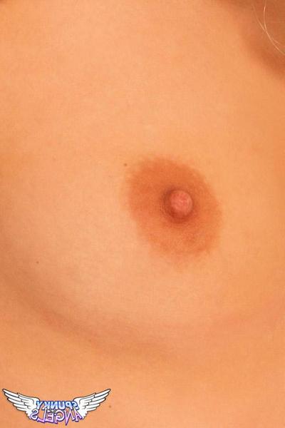 12P Cute blonde Ruby gets naked during solo action atop her bed