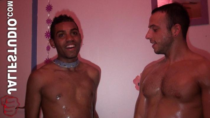 9P Gay roommates Francisco & Stany Falcone fuck hard in interracial sex action