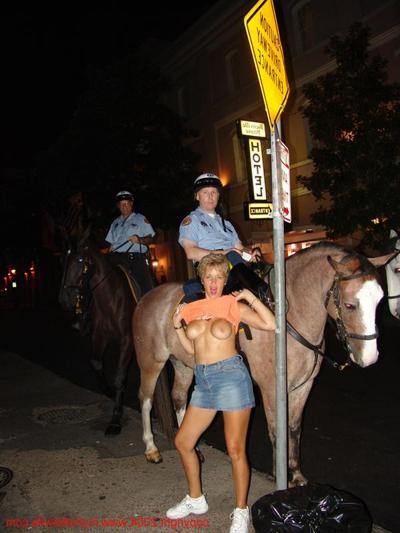 20P Playful swinger wife Tracy Lick showing off her big boobs in public