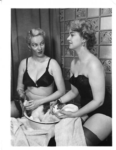 12P Collection of lesbians from another era model semi-naked and nude too