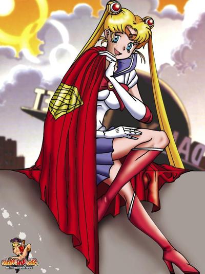 12P Animated blonde teen tranny fucks a superman and creampies him after the fight