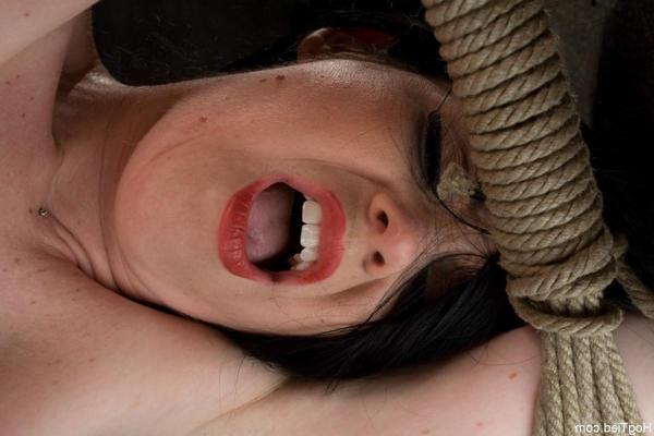 20P Dark haired babe Sybil Hawthorne gets bound and toyed aggressively