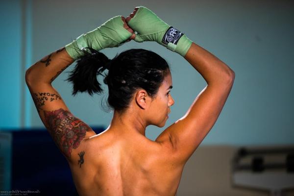 15P Tattooed Asian fighter Dana Vespoli highlights her nice ass in the nude