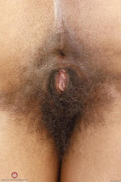 20P Exotic ebony Oya flaunts her big tits, hairy armpits and twat in a solo