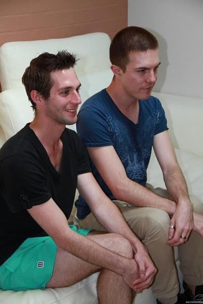20P Gay amateurs Bryce Banger & Will Weiner shower after doggystyle anal sex