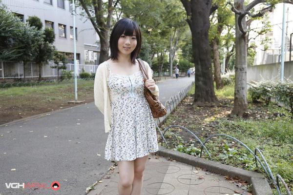 15P Japanese girl Madoka Adachi shows her bare legs during non-nude outdoor action