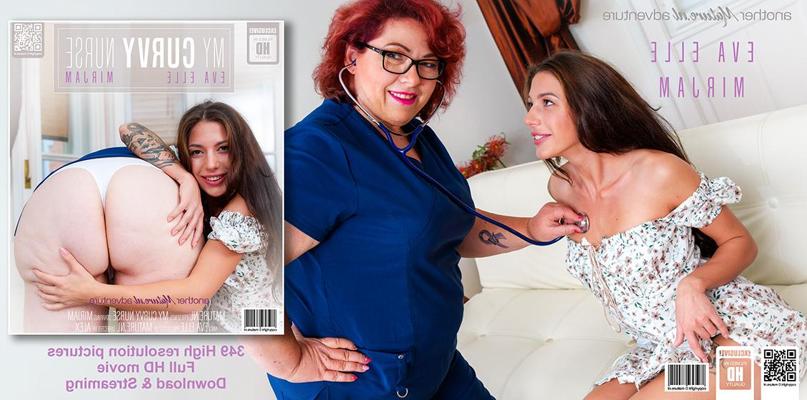 11P That redheaded nurse Mirjam has lesbian sex with young girl Eva Elle