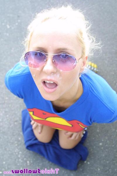20P Blonde amateur with an incredible bosom strips naked and gets a facial