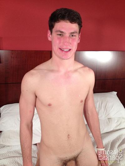 20P Young gay studs Jesse Brooks & Landon Wright enjoy a bedroom BJ & ass fucking
