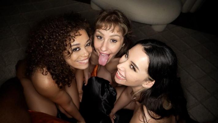 20P Flexible nurse and a couple of her girlfriends engage in a reverse gangbang