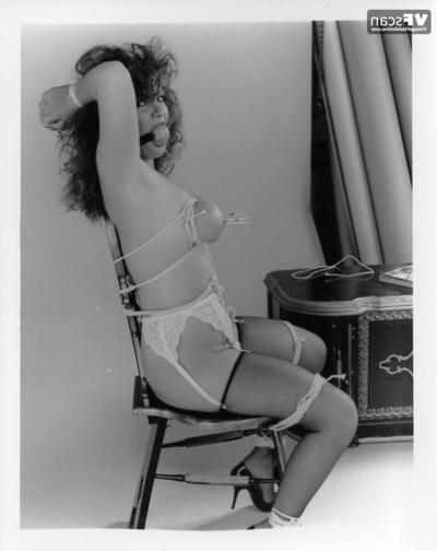 12P Attractive big boobed MILF in stockings got bound in kinky vintage BDSM scene