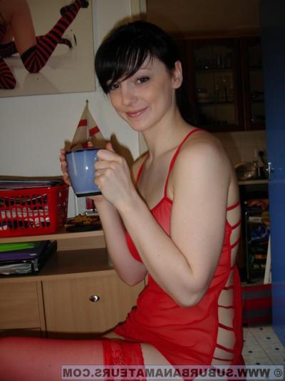 16P Sexy brunette teen Aideen undresses and poses in lingerie for the camera