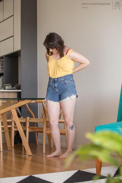 16P Chubby amateur Charlotte J dresses her naked body on hidden camera