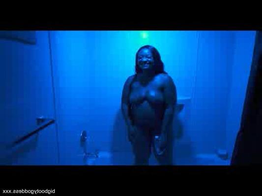 17P Amateur BBW Eva Godiva stripping and playing with her big tits in the dark