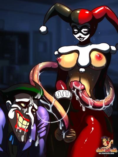 12P Shemale Harley Quinn uses her monster dick to fuck badass Joker in the ass