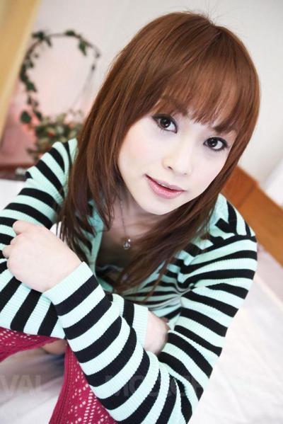 15P Petite Japanese redhead Miina Yoshihara has sex with two guys at once