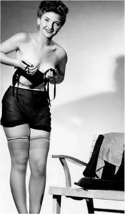 12P Models of yore removing bras and girdles to flaunt their stuff in vintage porn