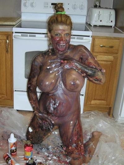 20P Latina housewife Angel Lynn gets her big tits messy with colored corn syrup