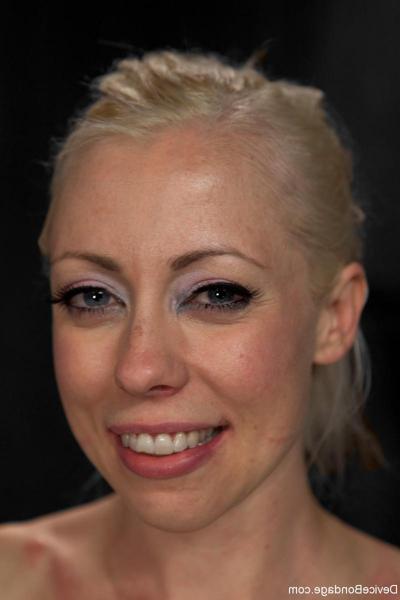17P Blonde female Lorelei Lee is rendered helpless in iron chains and cuffs
