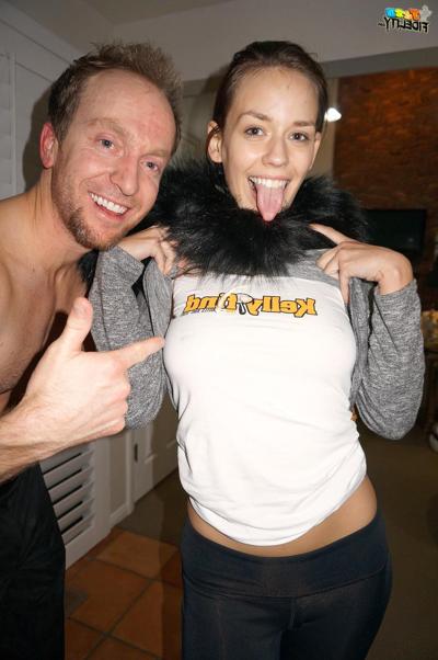 17P Brunette teenage girl Madi Meadows showing her natural boobs & ass