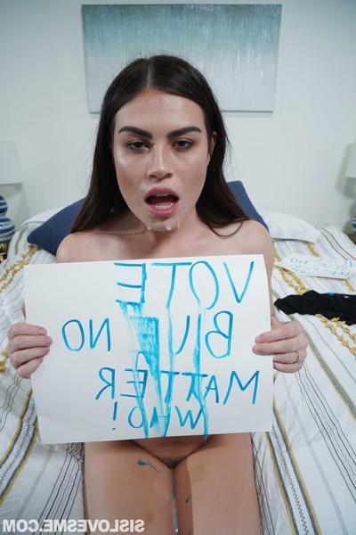 20P Petite teen Veronica Valentine gets her trimmed muff slammed by her stepbro