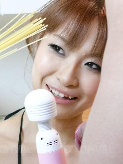 12P Adorable Japanese girl Misa Kikouden pleasures a small cock in a bikini