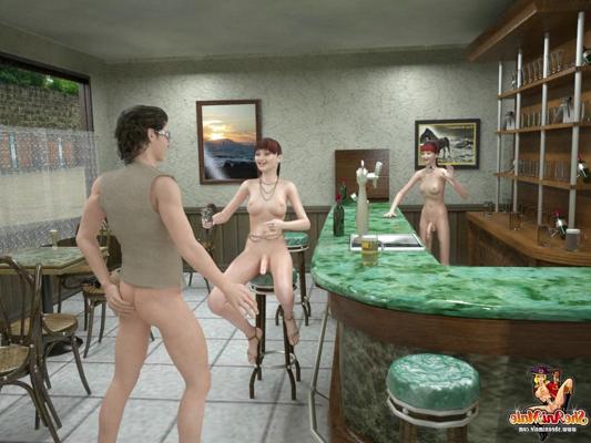 20P Skinny trannies with big pricks banging one lucky guy in the cafe